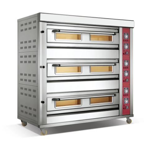 Forno de padaria elétrico inteligente modelo regular de três camadas